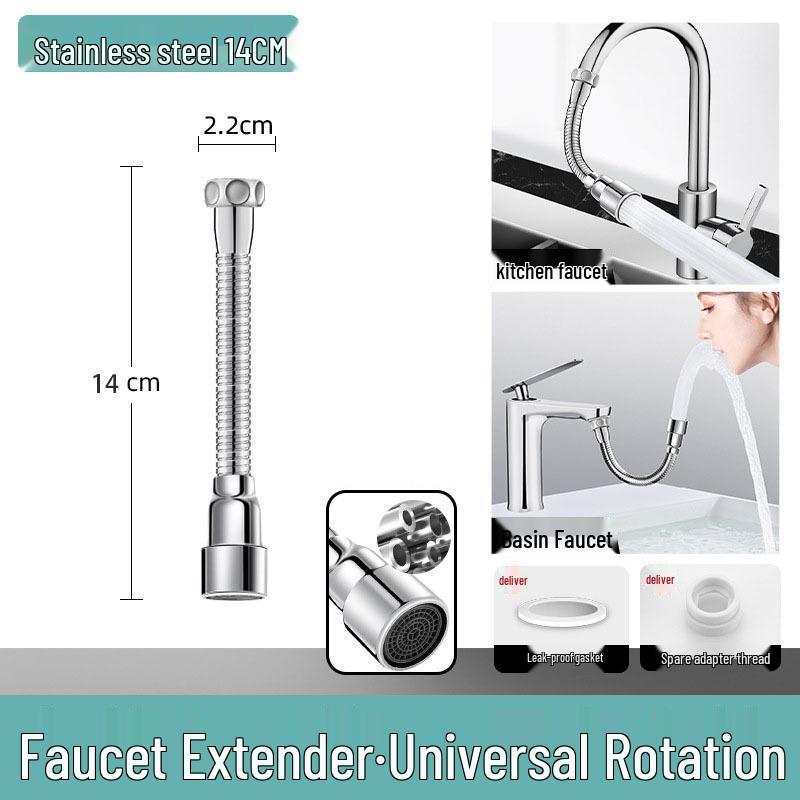 Universal Bendable Faucet Extender: Splash-Proof Aerator for Home Use