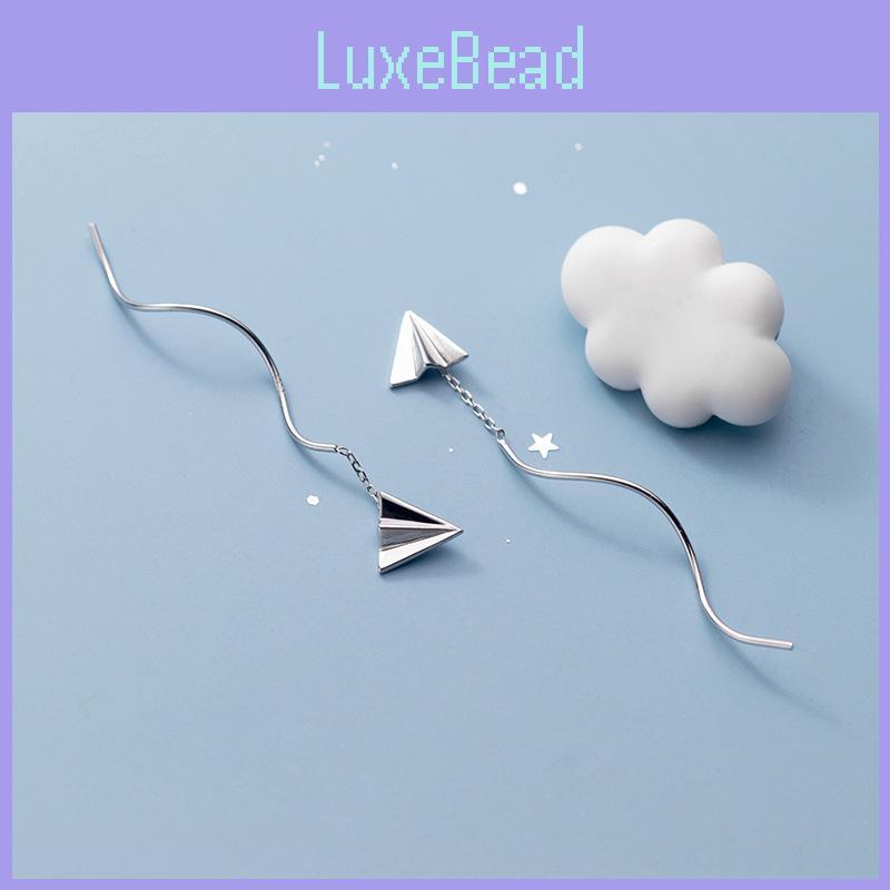 Vintage Paper Airplane Ear Line Earrings For Girls Cute And Simple Copper Jewelry