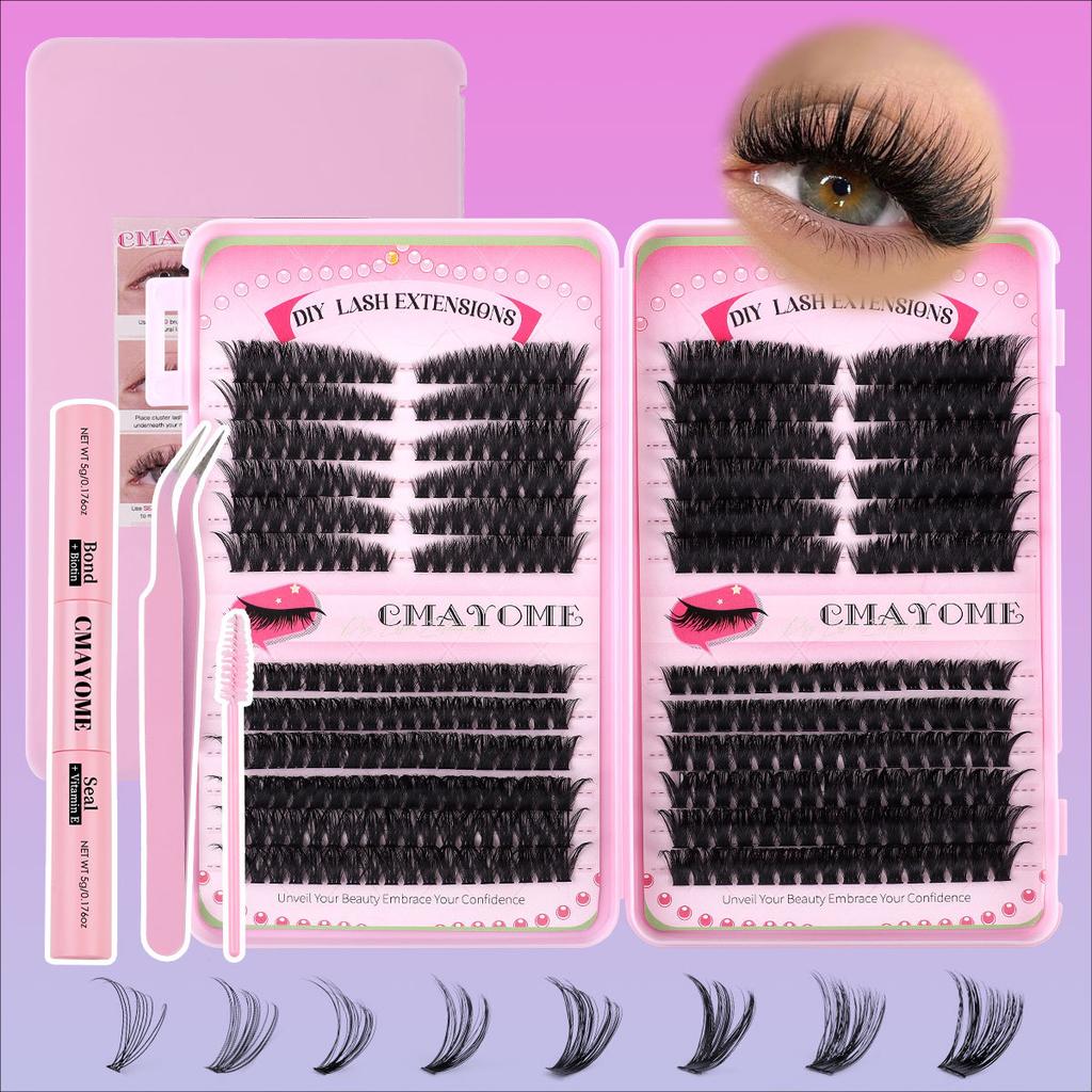 456 Clusters D Curve Single Cluster False Eyelashes Segmented Grafting Flower Hair 10-16Mmdiy Thick Eyelashes