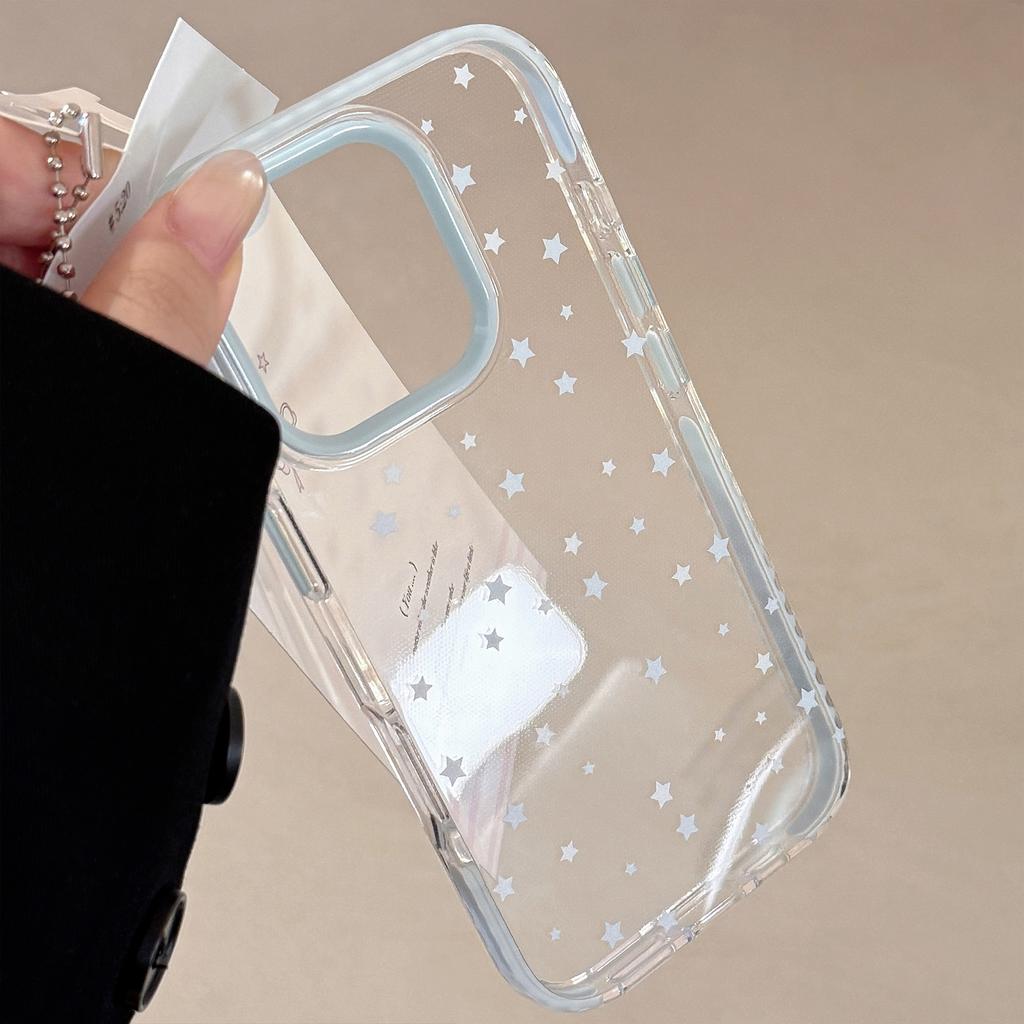 Ins Wind Blue Star for IPhone 15 for Apple 16 Pro Max Phone Case for 17 Niche 13 Anti Drop 11 Transparent