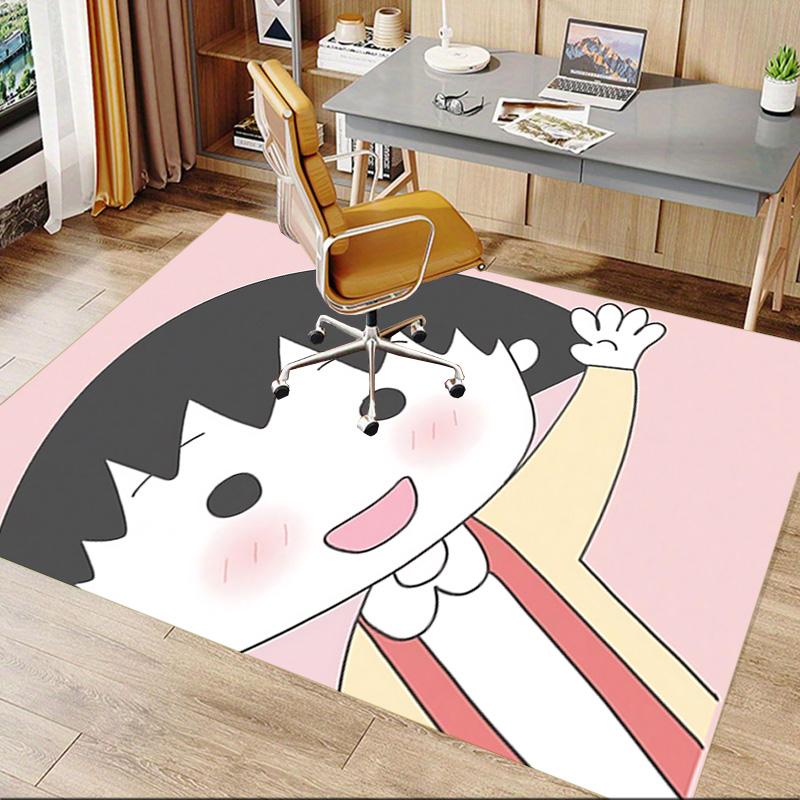 1pc Pink Background Character Carpet for Playroom Bedroom Living Room Sofa Home Decor,kids Game Area Rug Non-slip Floor Mat Y72812