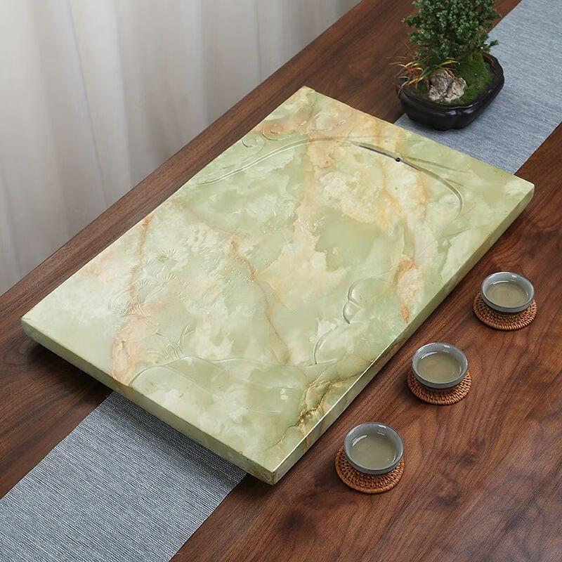 Ремесленный рельефный каменный чайный поднос