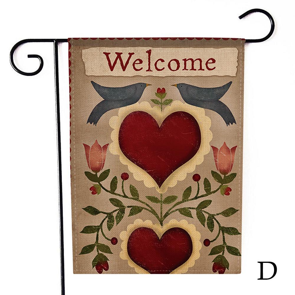 Garden Flag Indoor Outdoor Home Decor Letters Flowers Flag