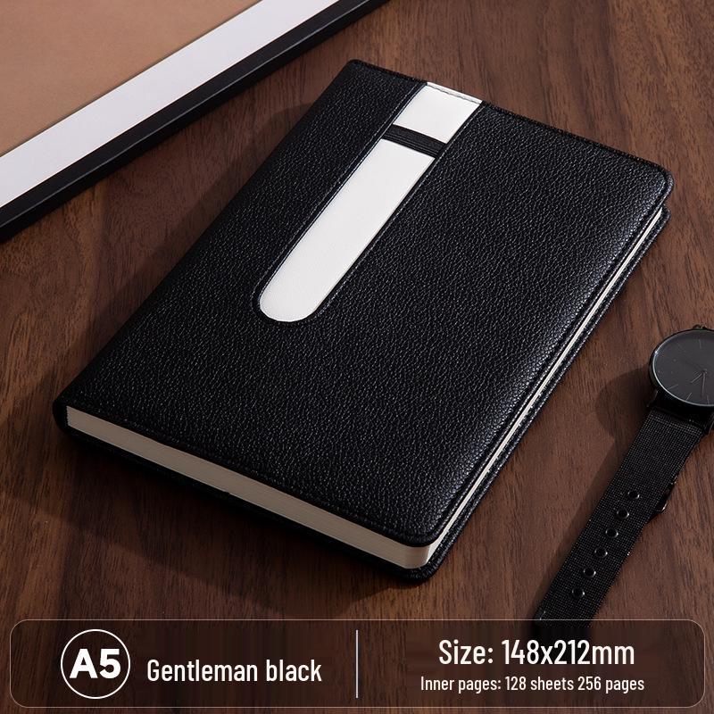 A5 PU Leather Hardcover Notebook for Business and Study