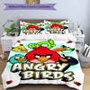 3pcs Duvet Cover Set (1*Duvet Cover + 2*Pillowcase, Without Core), Angry Birds Print Bedding Set, Bedroom Decor, All‑Season, Birthday Gift