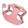 Small Dog Harness Reflective Dog Harness Reflective Pet Vest with Traction Rope for Walking Pink M