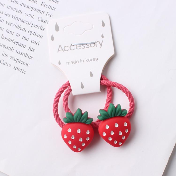 Schonende elastische Haargummis für Mädchen - Süßes Frucht-Design für Babys und Kinder