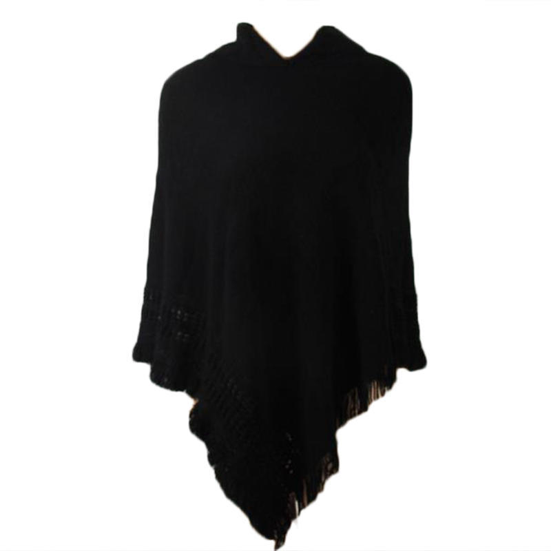 hooded poncho sweater women's