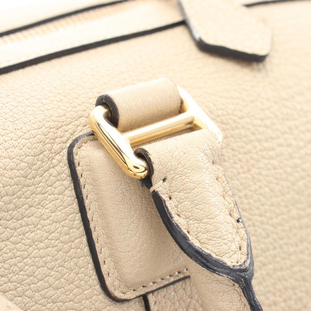Used LOEWE PASEO BAG 2WAY Handbag Leather Beige Used Women