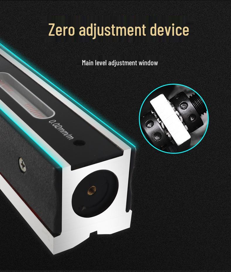 High Precision Machinist Spirit Level Bar - 0.02mm/m Accuracy