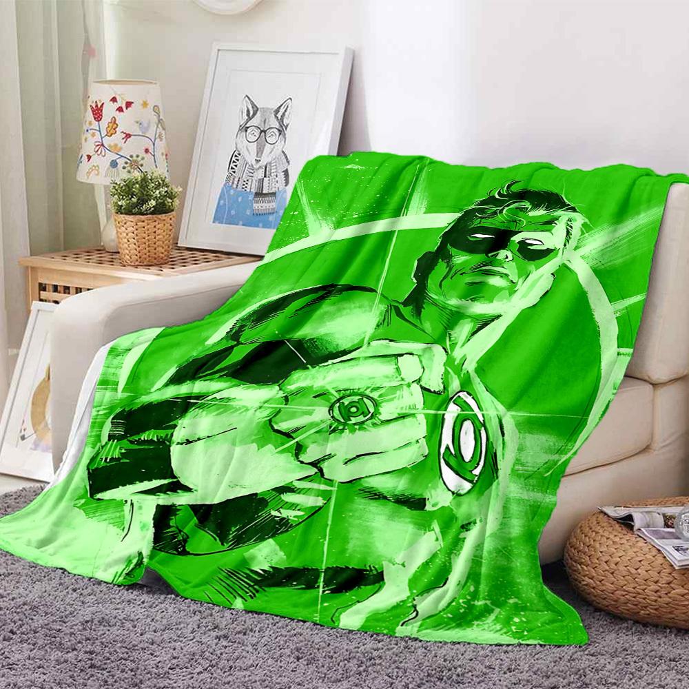 1 Stück Green Lantern Ring Flanell-Kuscheldecke Weich, Warm & Gemütlich für Sofa, Bett, Büro und Reisen Vielseitiges Ganzjahresgeschenk, Weihnachtsgeschenk