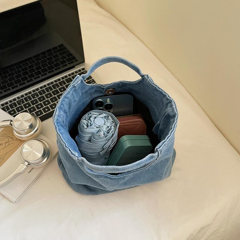 Dog Pattern Denim Bag Handbag Women's Large Capacity Shoulder Bag