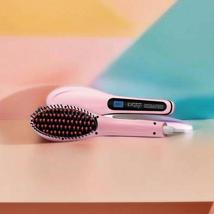 Professionelle Glättbürste Keramik & Infrarot – LCD-Bildschirm – Anti-Frizz – Schnelle Aufheizung – 50 W