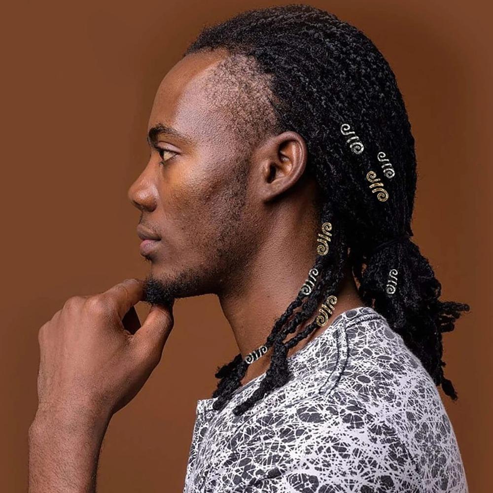 24 Stück Haarzopf-Hohl-Haarringe Dreadlocks-Haarzopf-Röhrchen Dreadlocks-Perlen für Zöpfe