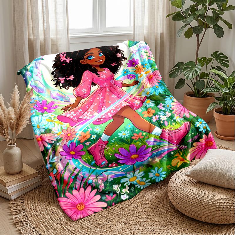 Fantasy Garden Journey Theme blanket Lightweight Warm Flannel Blanket Decorative Throw Blanket for Home Decoration