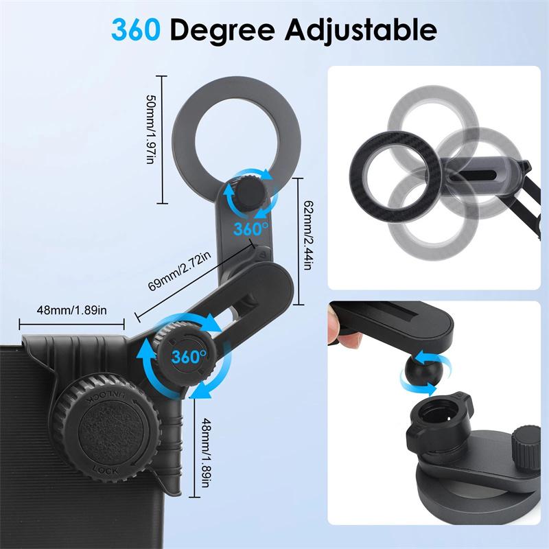 Phone Car Holder For Tesla Model 3/Y Central Control Screen Magnetic Car Phone Holder 360 Degree Rotation Screen Holder