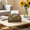 Wooden Paper Towel Holder Decorative Bird Turtle Floral Tissue Dispenser with Universal Card Slot, Napkin Dispenser for Kitchen Dining Table Counter
