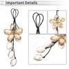 RATCHROLL 1pcs Artificial Crystal Tassel Flower Car Rear View Mirror Pendant Accessories Car Hanging Ornament Champagne