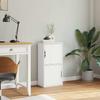 Side Cabinet ODDA White 40x24x79 Cm Solid Pine Wood