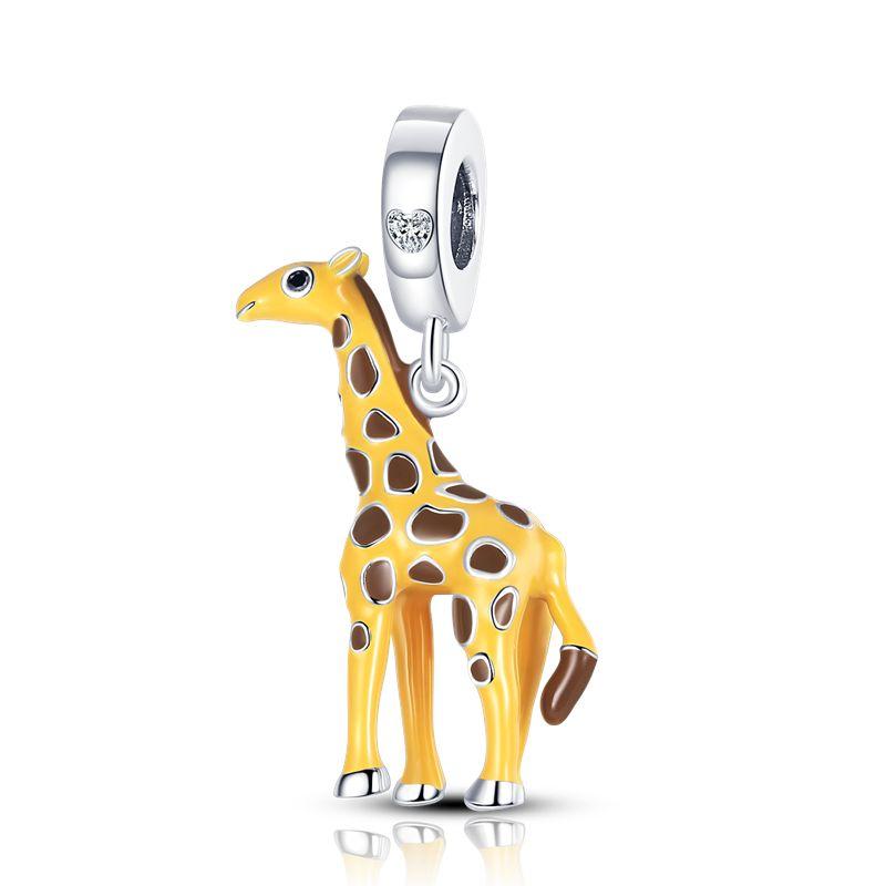 Charms Animali in Argento 925 Cane Gatto Gufo Coniglio Leone Elefante Dinosauro Charm Per Braccialetto Bangle Biglie per Creazione Gioielli