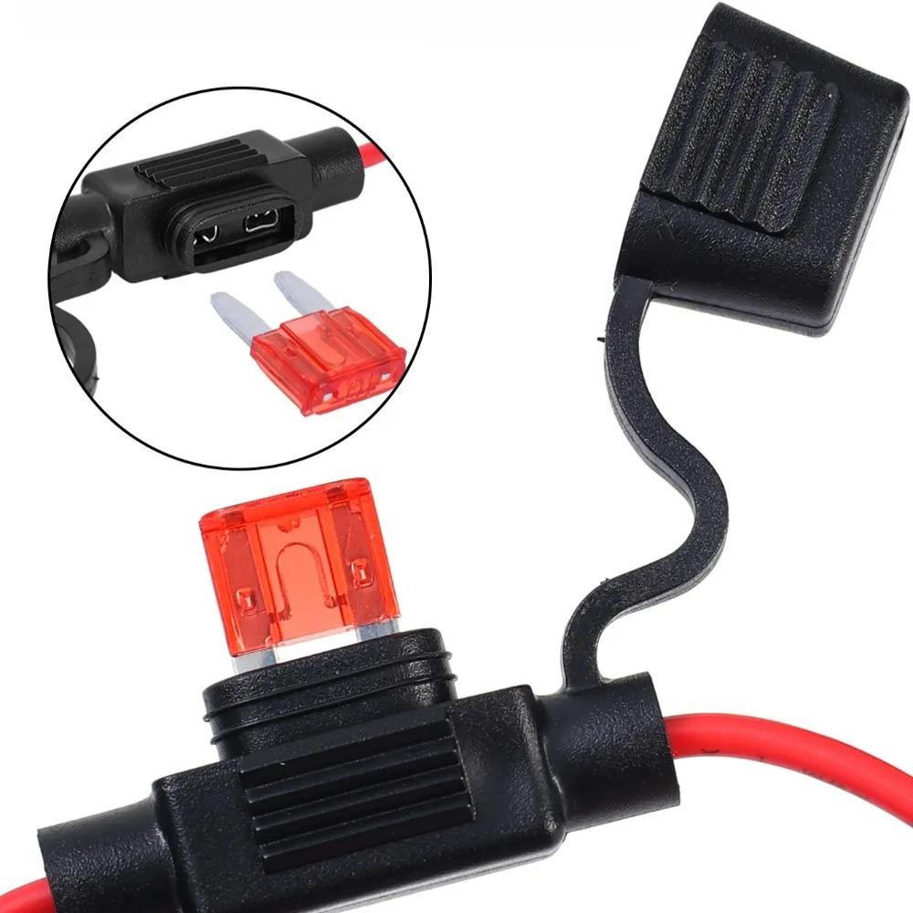 Car Blade Fuse Holder In Line Wire Cutoff Switch Socket 12V 32V 30A Auto Circuit Protection Box Cable Connector Replacement Part Fuses4