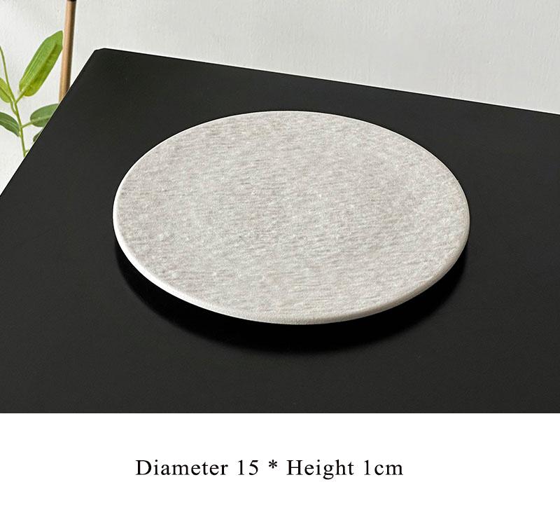 Ceramic Spiricle Plate Household 8 Inch New Vintage Exquisite Dessert Cake Dishes Creative Solid Round Afternoon Tea Tableware