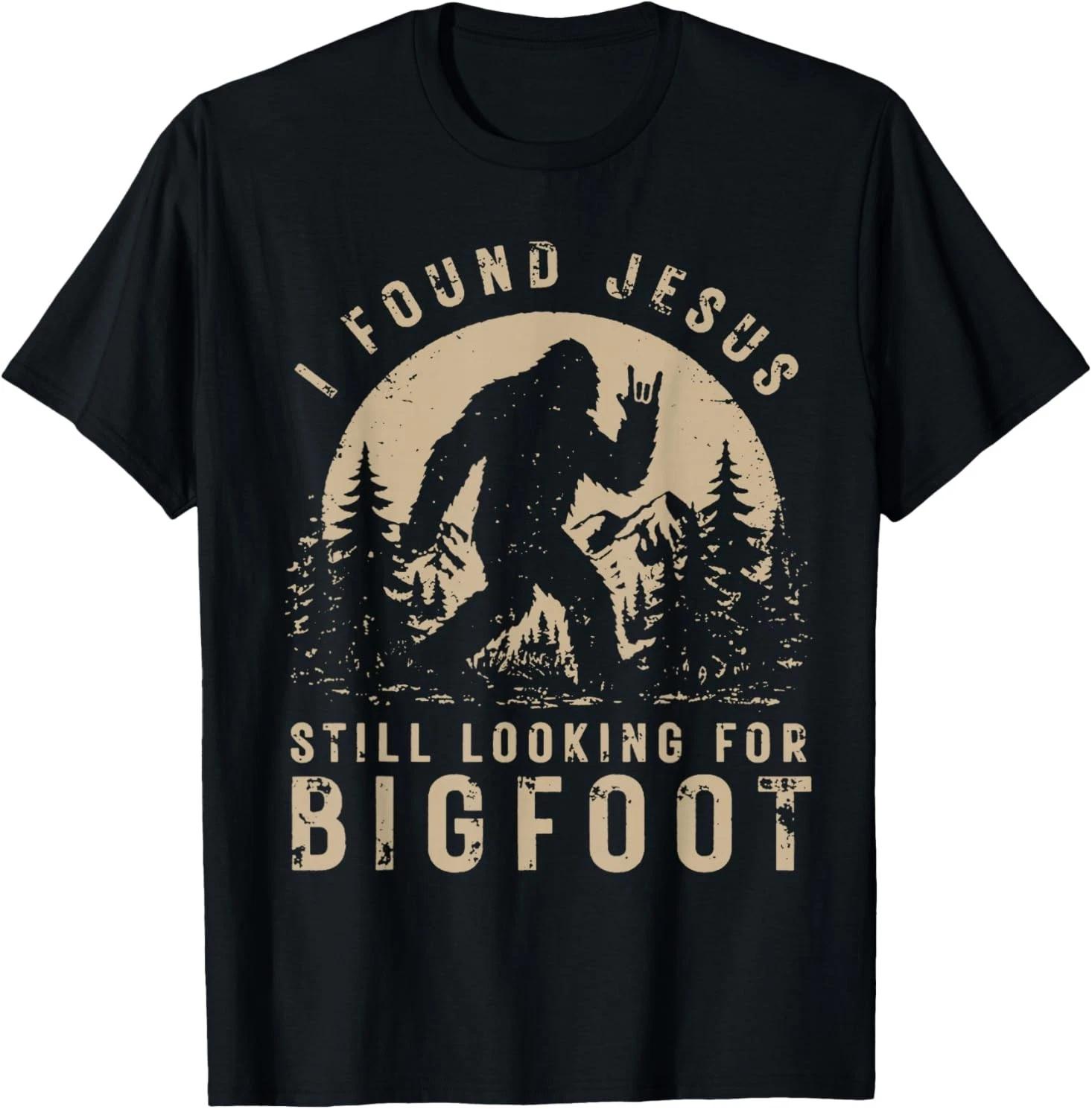 Retro I Found Jesus Still Looking Bigfoot T-Shirt S