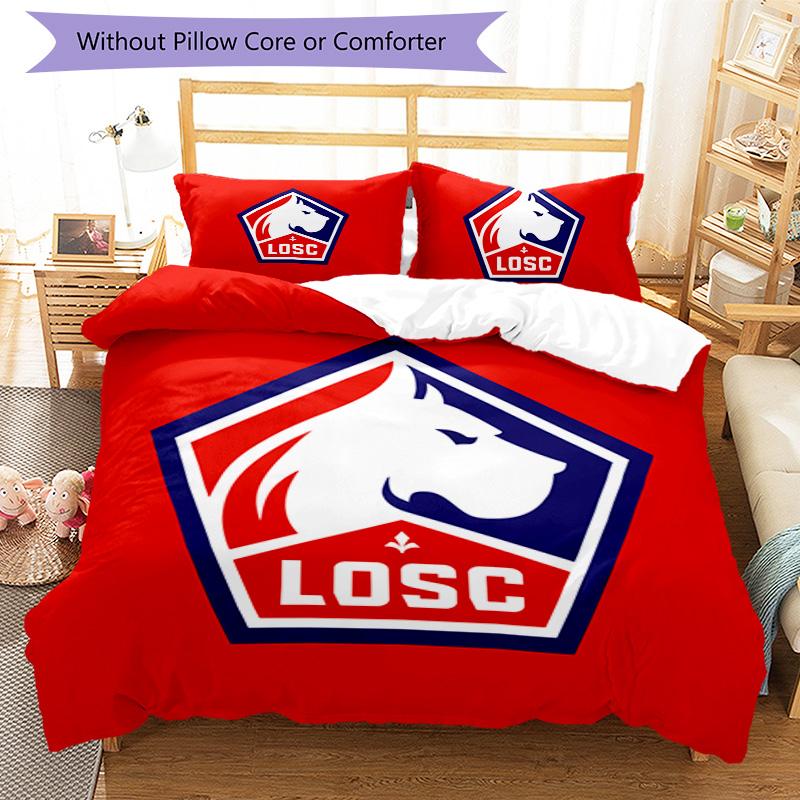 LOSC Lille Pattern Bedding,Quilt Set Quilt Cover Pillowcase Home Birthday Gift (1*duvet Cover+2*pillowcase,without Core)