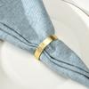 D Shape Design Polished Half Circle Napkin Ring Creative Napkin Clip Matte Gold Holder Fine Dining Tableware Decor