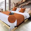 Anti Static Solid Color Chenille Bed End Towel Snow Neil Light Luxury Beds and Towel Decorative Blanket Hotel Beds Flag Bed Tail Towel