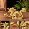 Chinese Lucky Dragon Resin Decor Auspicious Money Dragon Statuette Sculpture Home Living Room Bedroom Office Figurines
