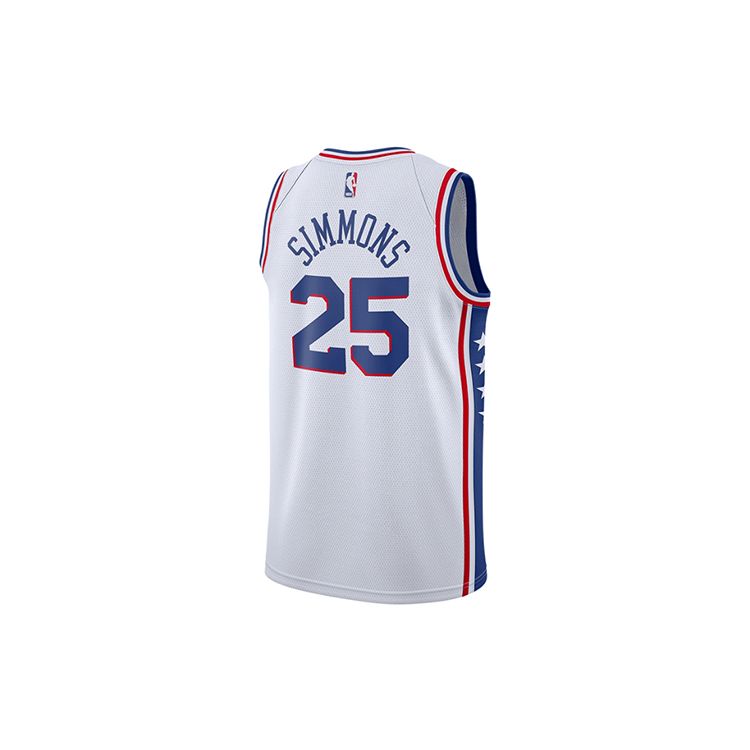 Nike NBA Simmons #25 Limited Edition Swingman Jersey Men Jersey White 864441-101