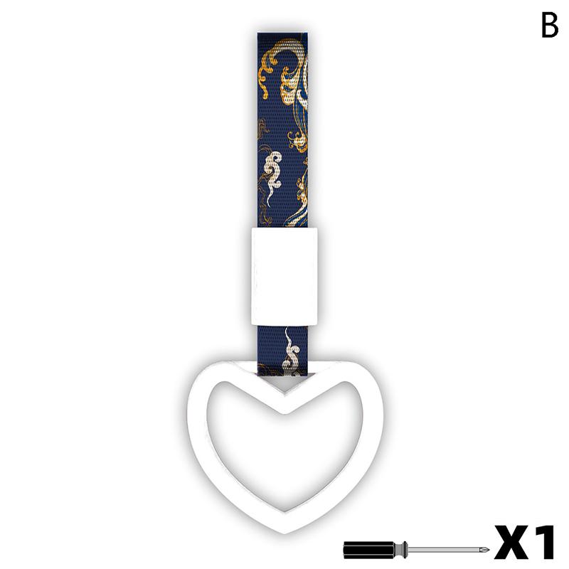 Car Hanging Decoration Heart Shape Auto Japanese Style Interior Pull ring Universal Charm Loop Automobile Accessories