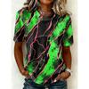 Women's T Shirt Print Graphic Marble Vintage Stylish Casual Short Sleeve Crew Neck Round Neck Regular Tops