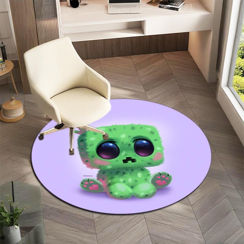 Sandbox Electronic Xbox Games Minecraft Circular Carpet Household Goods Decoration Anti Slip Home Table and Chair Mat Aisle Door Mat Carpet D12
