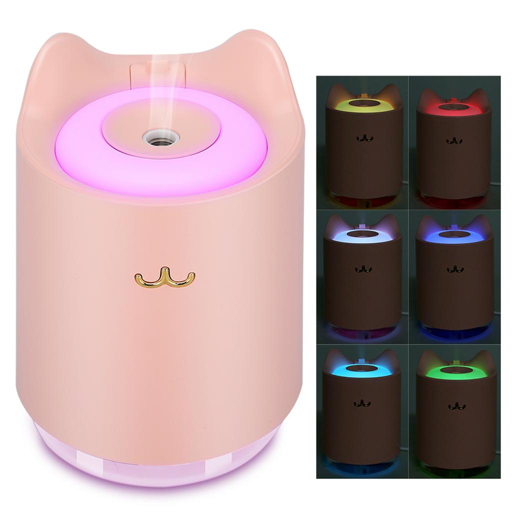 320ML USB Charging Desktop Mini Air Humidifier for Bedroom Home Office Pink