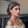 Yixing Fashion Mesh Headband: Luxury Wide-Edge Hair Net for Brides & Daily Wear (A151)