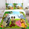 Jungle Animal Comfortable Duvet Quilt Cover Pillowcase Bedding Set Children Bedroom Decoration Home Textile