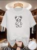 2026 New Unisexs Line Bear Print Tshirt Summer Outdoor Casual Sports Quick Drying Short Sleeve Top Unisex Clothing Breathable
