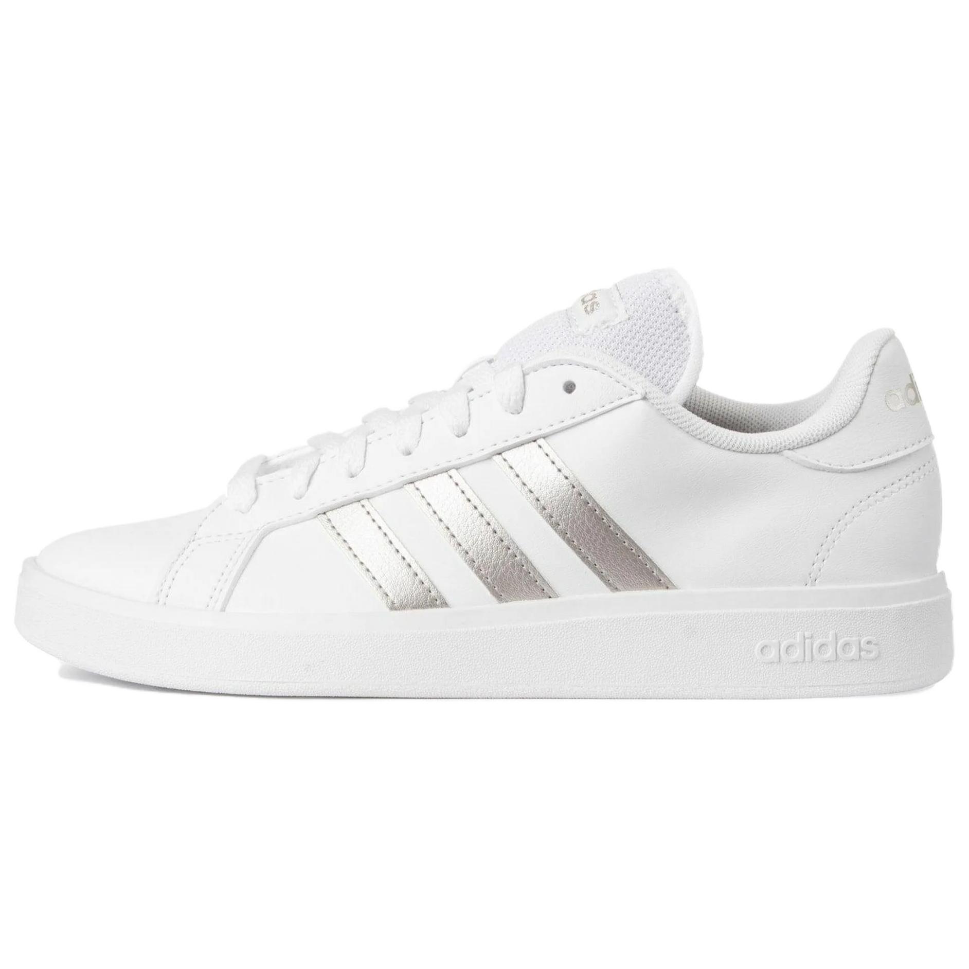 Adidas Neo Grand Court  White Platinum Metallic  Women s GW9263 36
