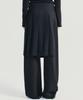 Nigaennikol Layered Pleats Wrap Skirt_Black