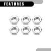 Partuto Set of 6 2.20"x0.31" Universal Reflectors - Round Motorcycle Safety Reflectors for Improved