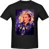 Natalie Music Portman T-shirts pour Homme Manches Courtes Coton Décontractés Basiques Noir(1)
