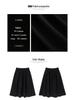 Baisiwang Women's Black High-Waisted A-line Winter Skirt - Slimming, Fluffy, Loose, Mid-Length
