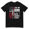 I Oil My Guns With Liberal Tears Gun American Flag Patriots T-Shirt