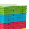 100x Wooden Blocks Stacking Game Montessori Toys Early Learning Tumbling Block Board Games for