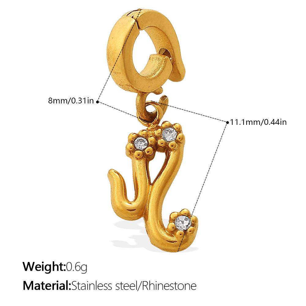 Summer Seaside Babes Wind Diamond-encrusted DIY Twelve Constellations Bikini Buckle Pendant Gold-plated Accessories