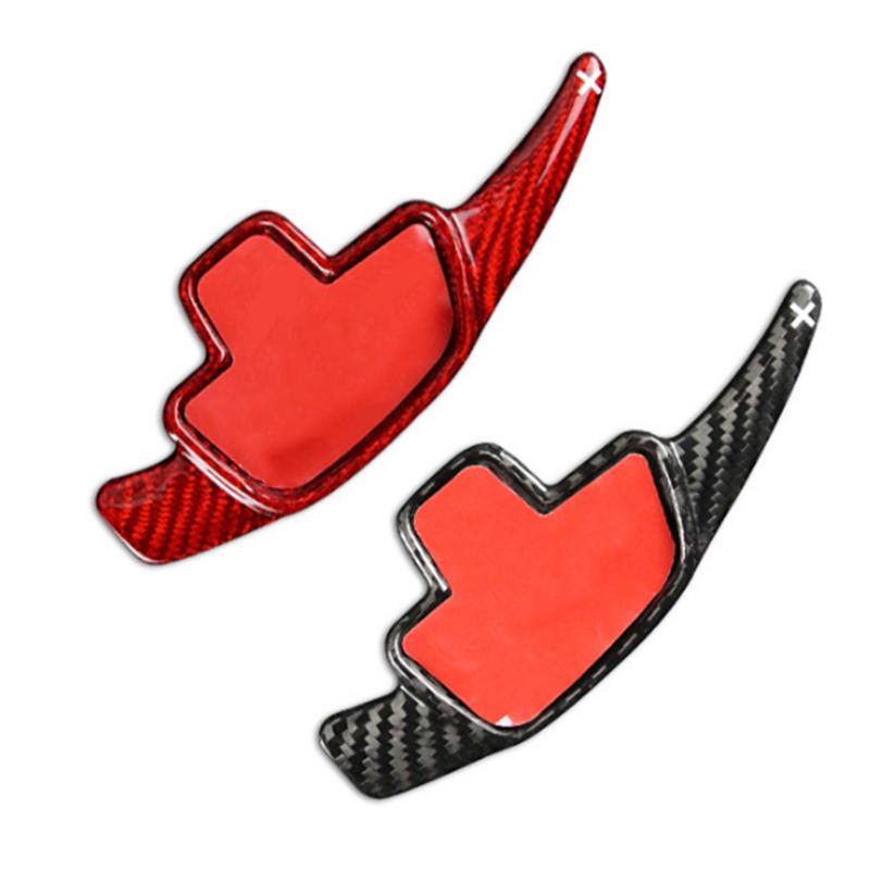 A28G-Car Steering Wheel Paddle Shift Extension Shifters Carbon Fiber Trim Sticker For Mercedes Benz A B C E S V G Class