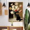Vintage Colorful Gustav Klimt Matisse Black Cat Garden Poster Canvas Painting for Living Room Home Wall Art Decorative Cuadros