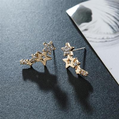 Třpytivé mini náušnice s hvězdičkami, elegantní párty náušnice pro ženy, módní šperky jako dárky k narozeninám pro dívky